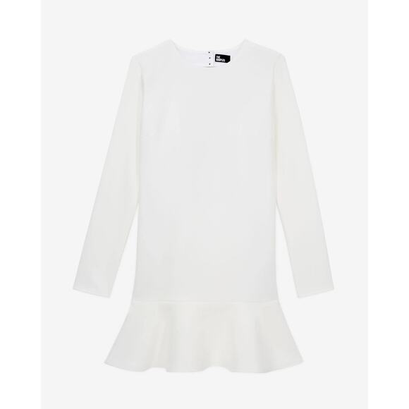 The Kooples White Peplum Dress with Ruffles NWT Size Medium | Retail $465 - Picture 10 of 10
